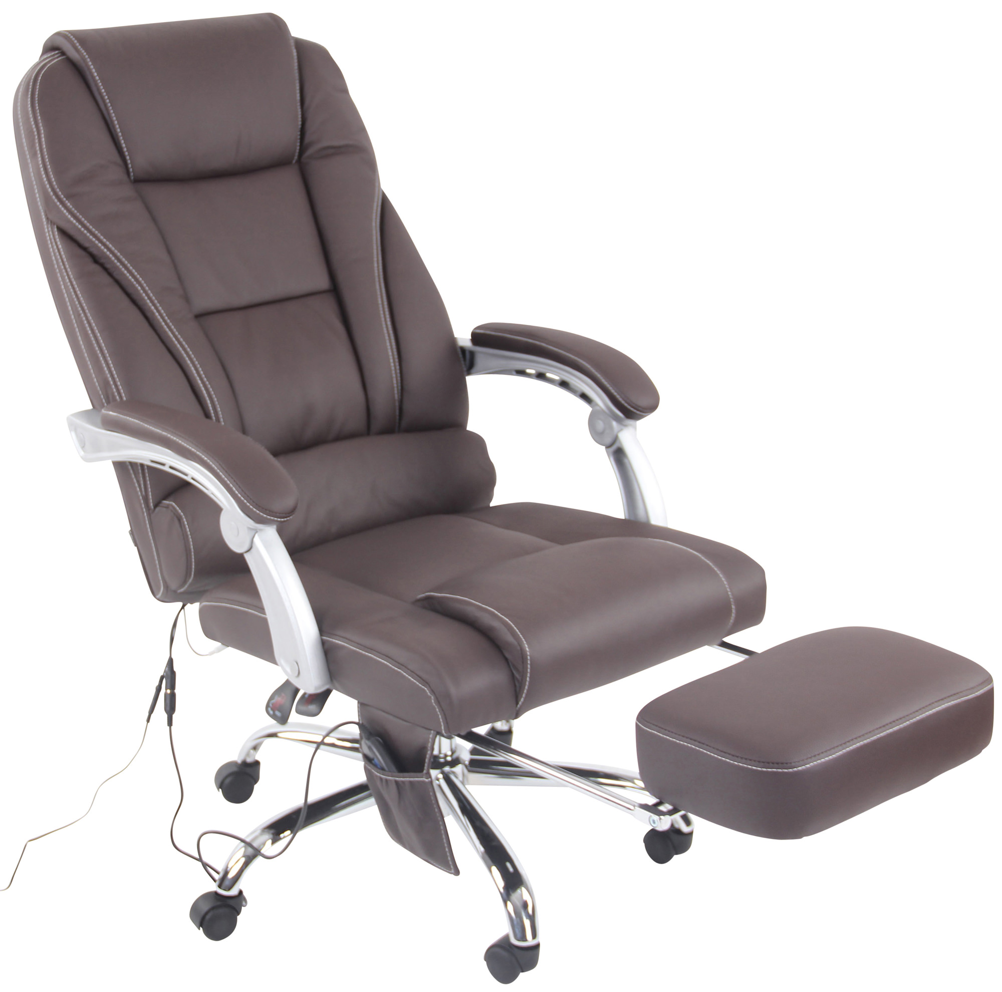 Fauteuil de bureau Pacific en véritable Cuir avec Fonction massage