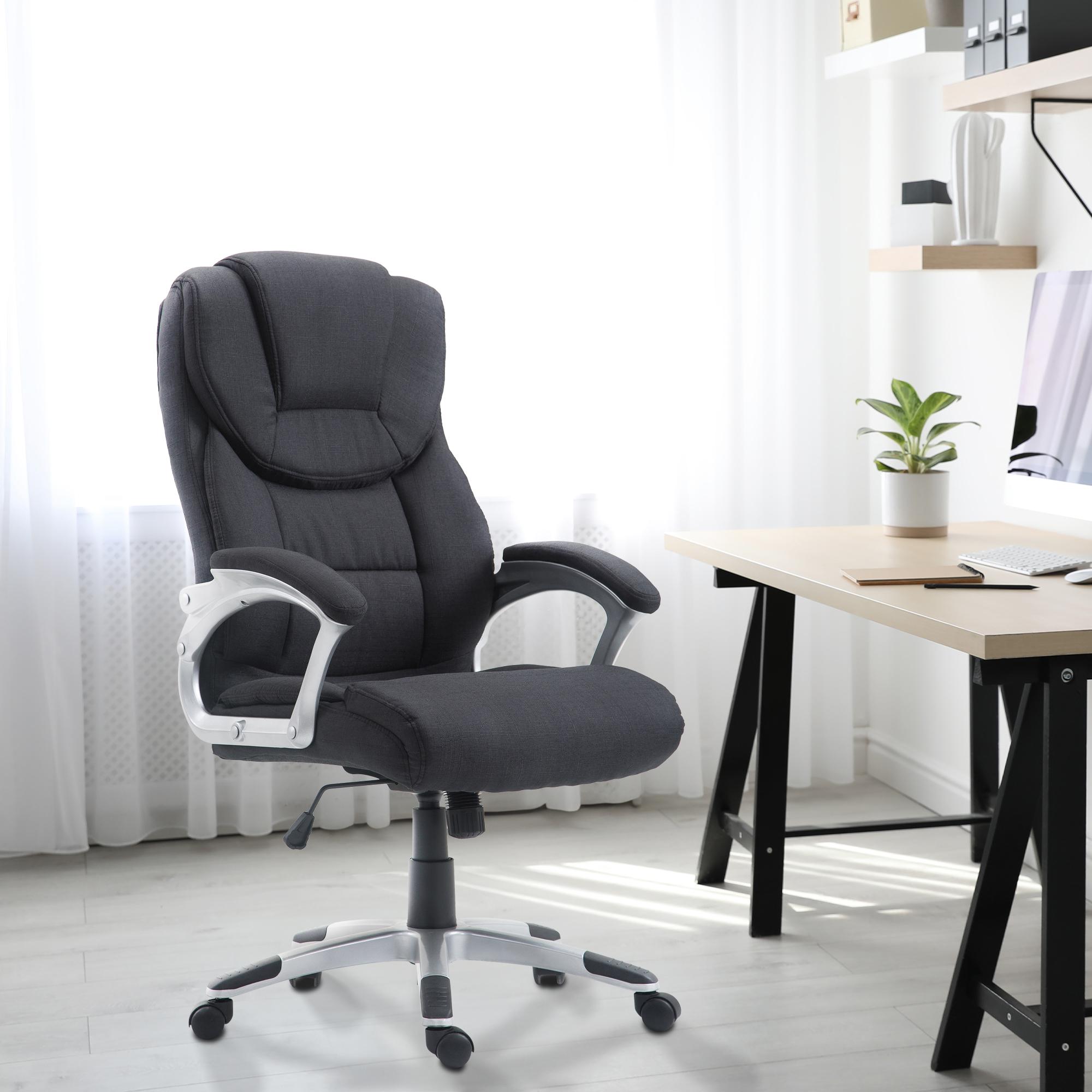 Fauteuil de bureau XL Texas tissu Noir