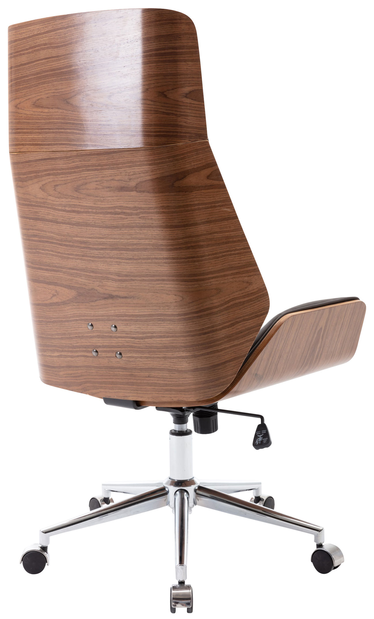 Fauteuil de bureau Breda en similicuir coque de siège en bois