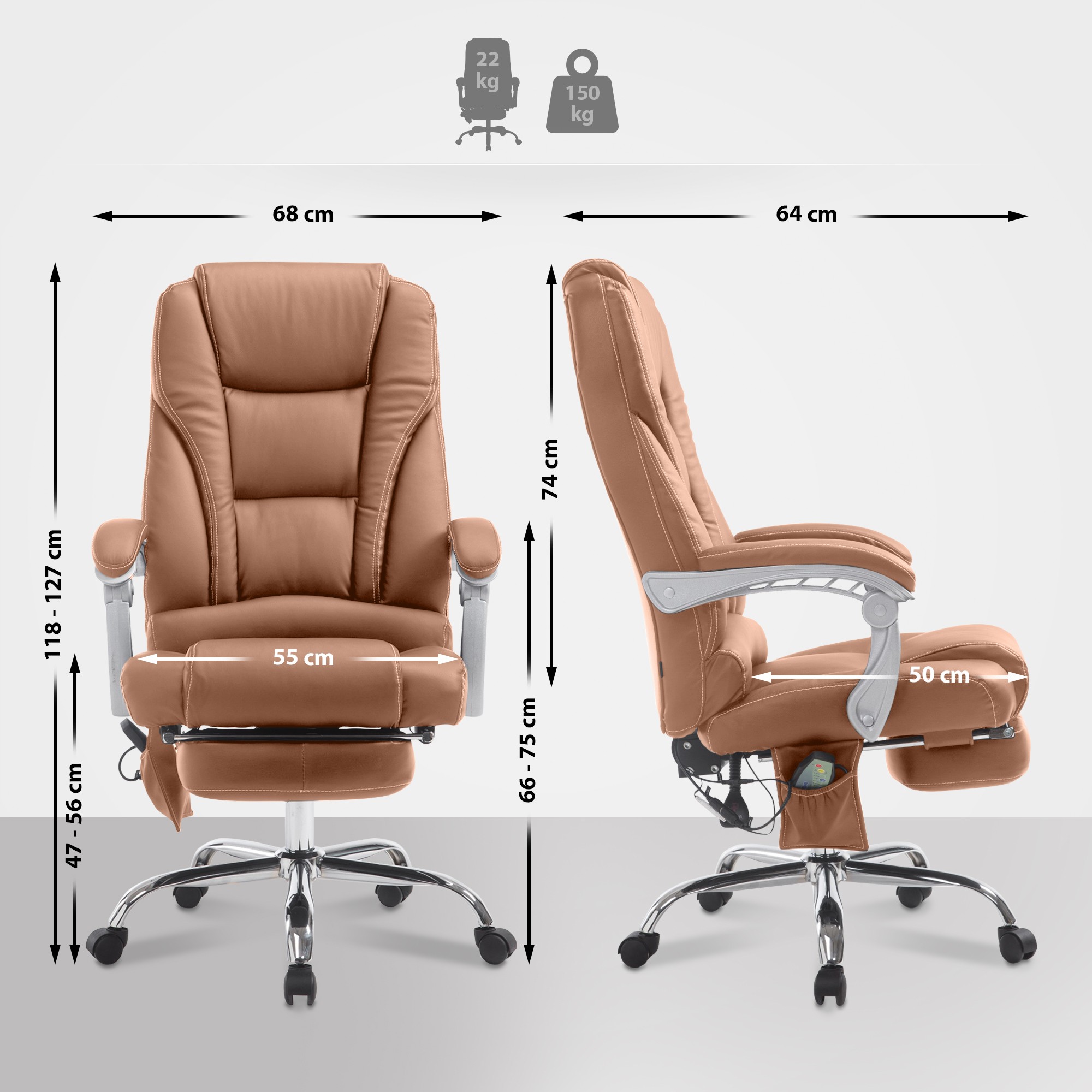 Fauteuil de bureau Pacific V2 avec Fonction massage