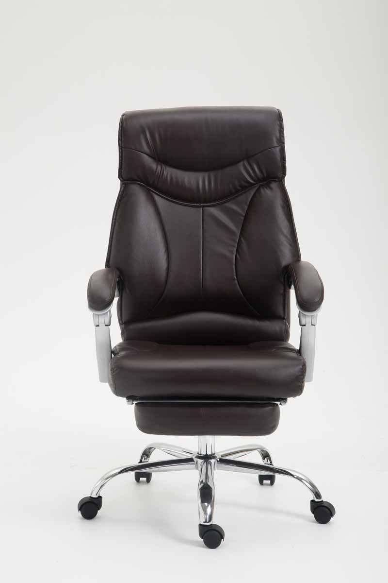 Fauteuil de bureau Big Iowa Similicuir avec repose-pieds téléscopique