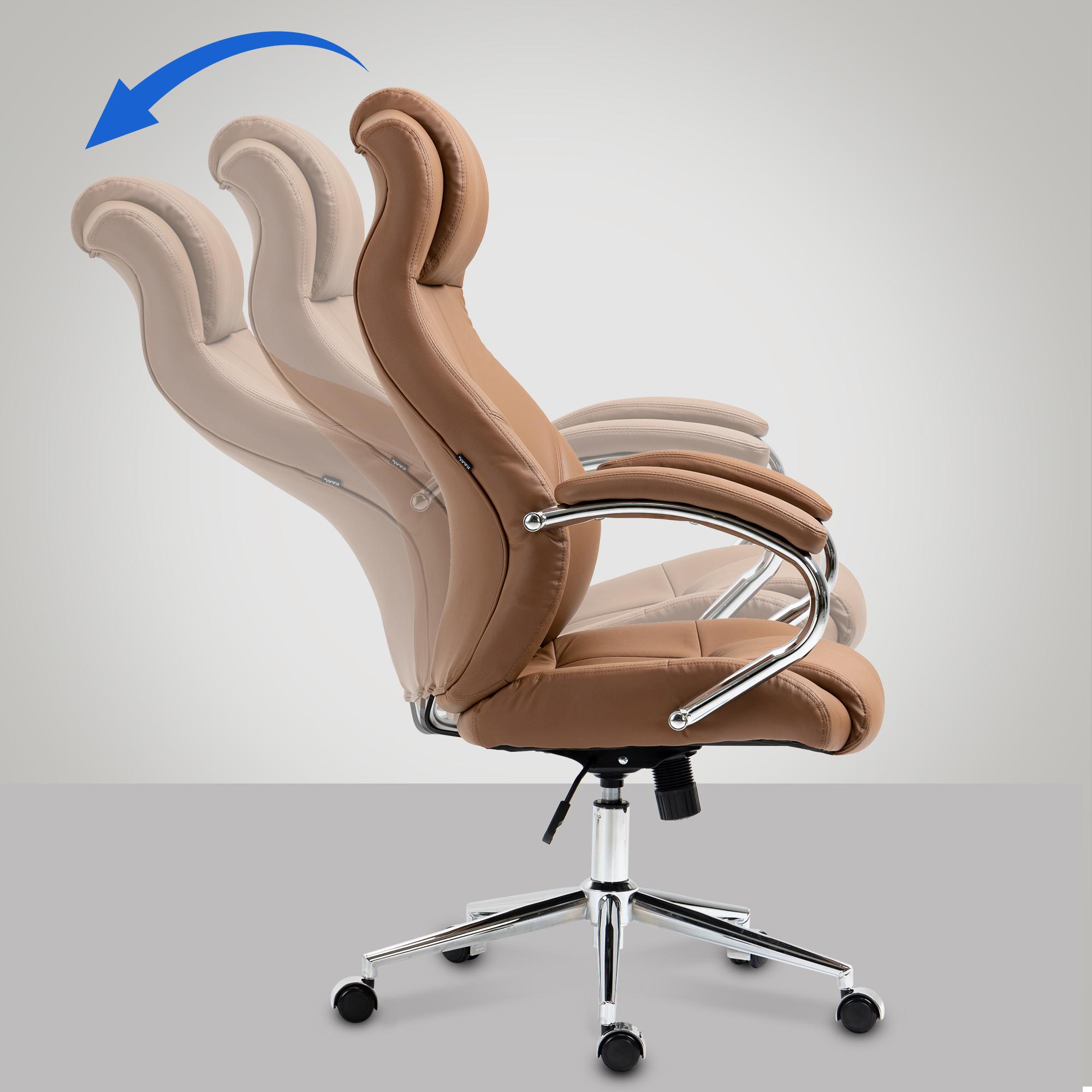 Fauteuil de bureau Salford en véritable cuir ajustable et pivotant