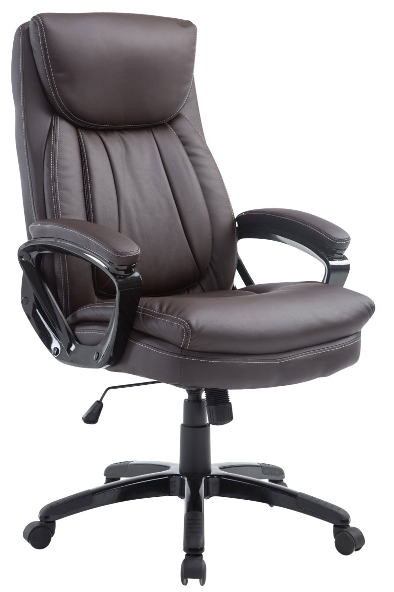 Fauteuil de bureau XL Platon en similicuir avec Hauteur réglable et pivotant