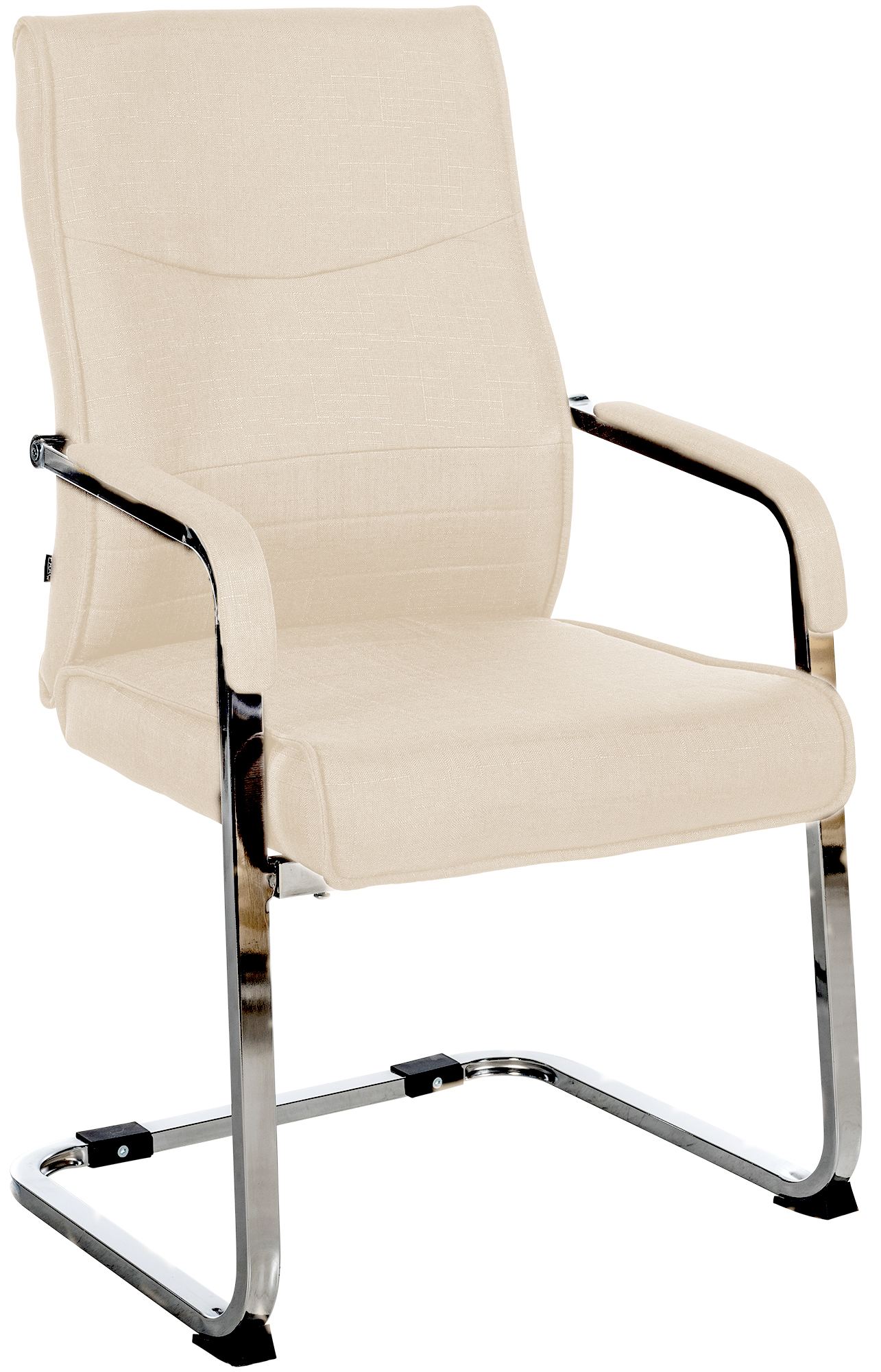 Chaise visiteur Hobart Crème Tissu