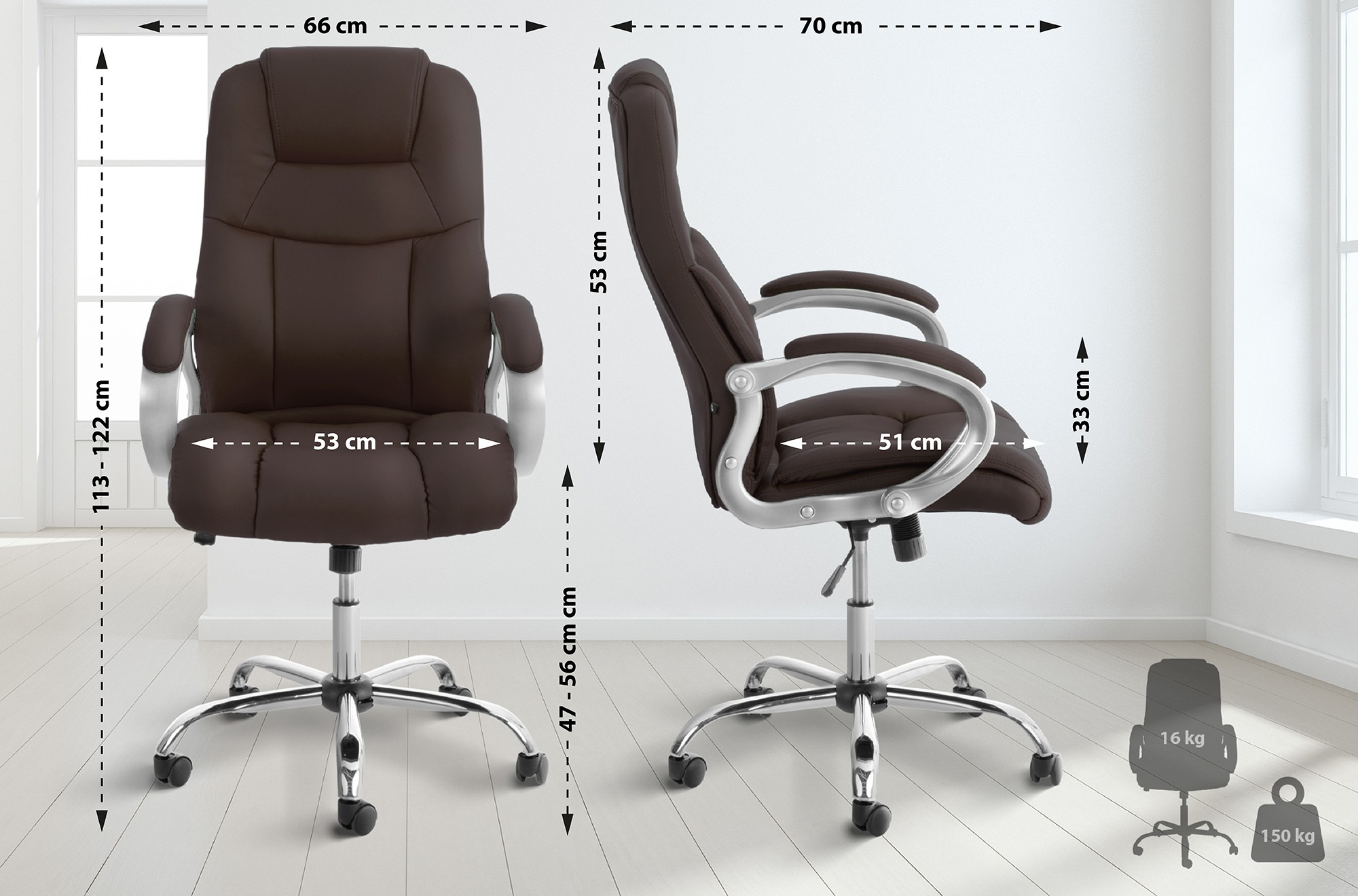 Fauteuil de bureau BIG APOLL similicuir