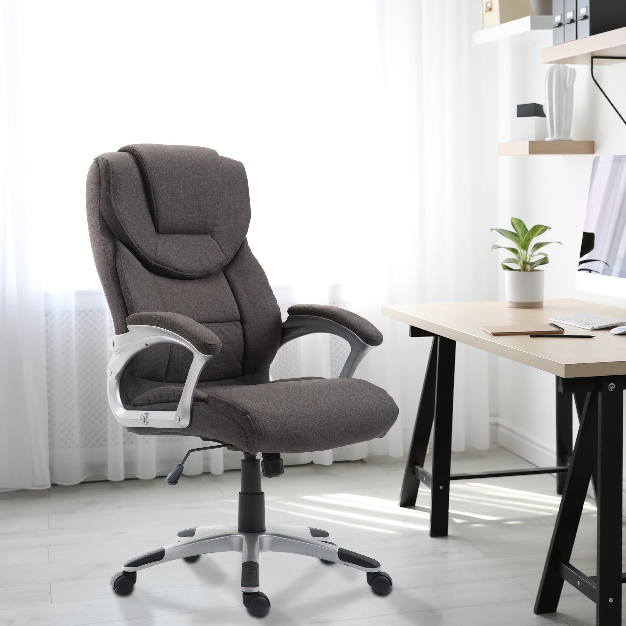 Fauteuil de bureau XL Texas tissu Gris foncé