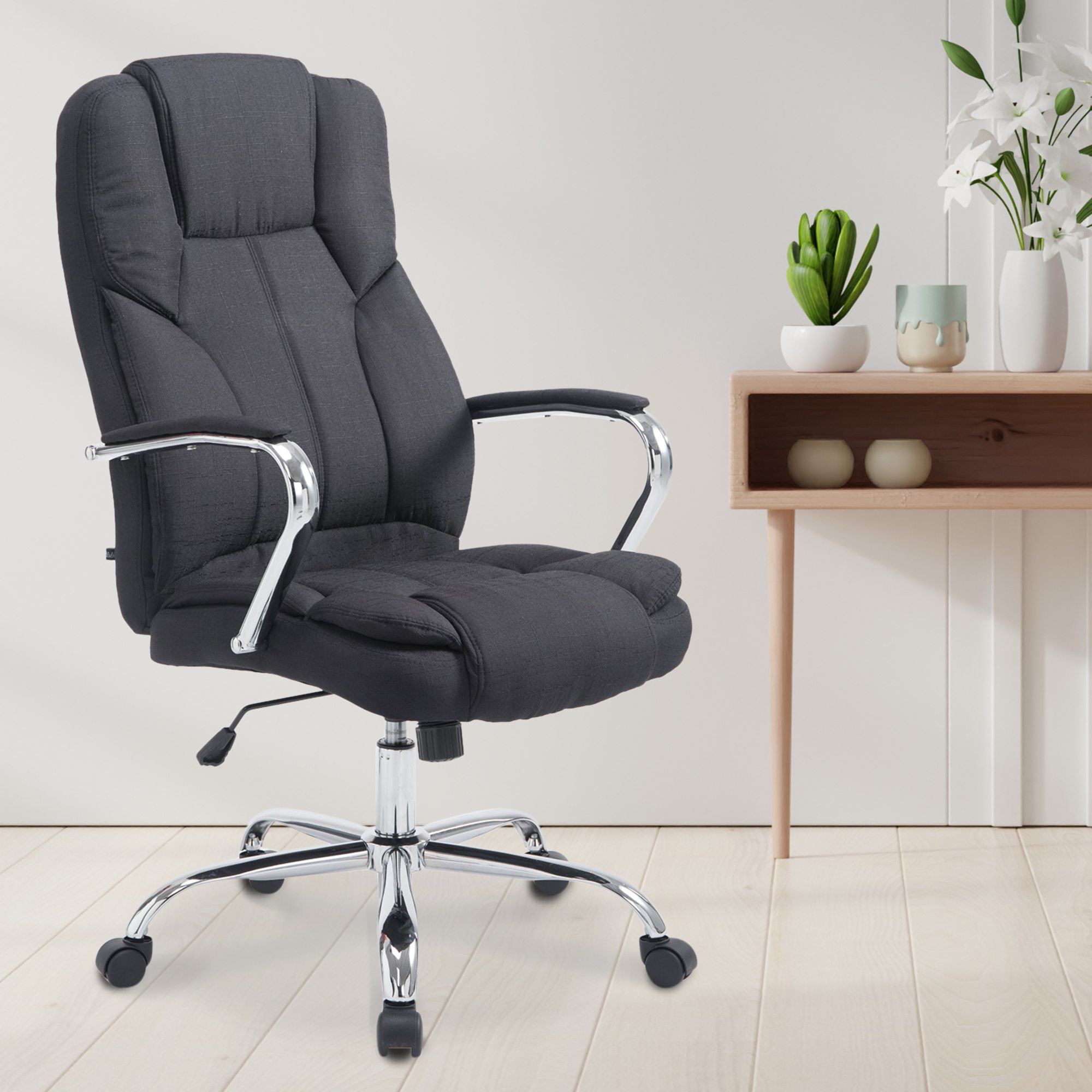 Fauteuil de bureau XXL Xanthos en Tissu capacité de charge de 210 kg