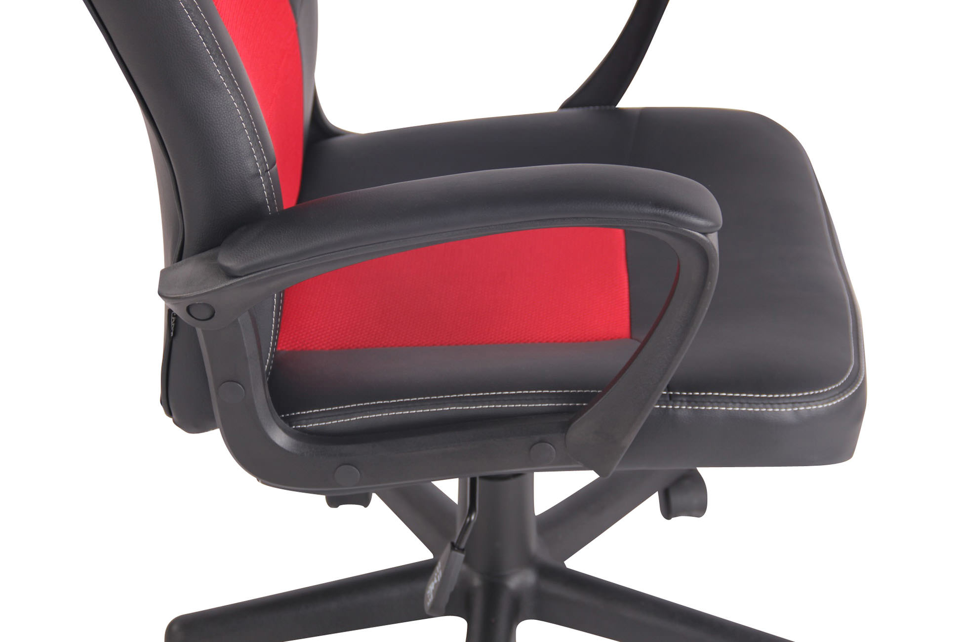 Chaise de bureau Elbing en similicuir Noir / Rouge