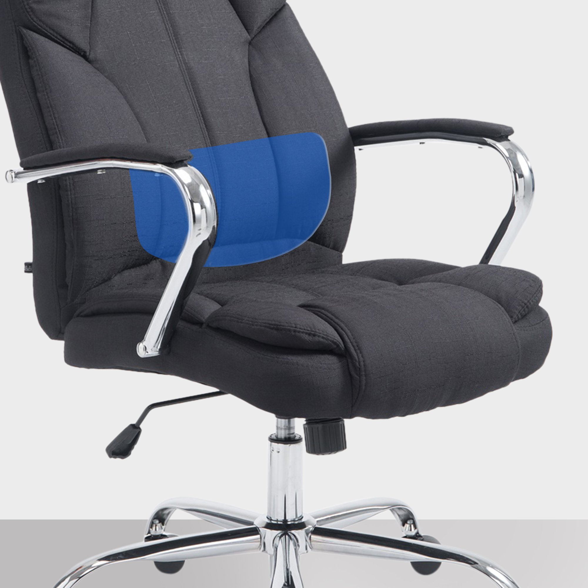 Fauteuil de bureau XXL Xanthos en Tissu capacité de charge de 210 kg