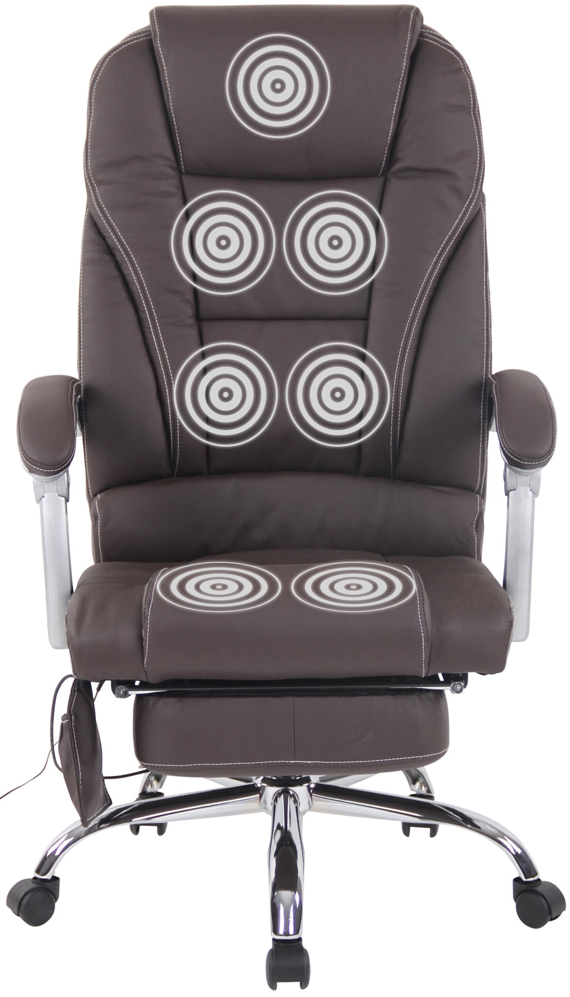 Fauteuil de bureau Pacific en véritable Cuir avec Fonction massage