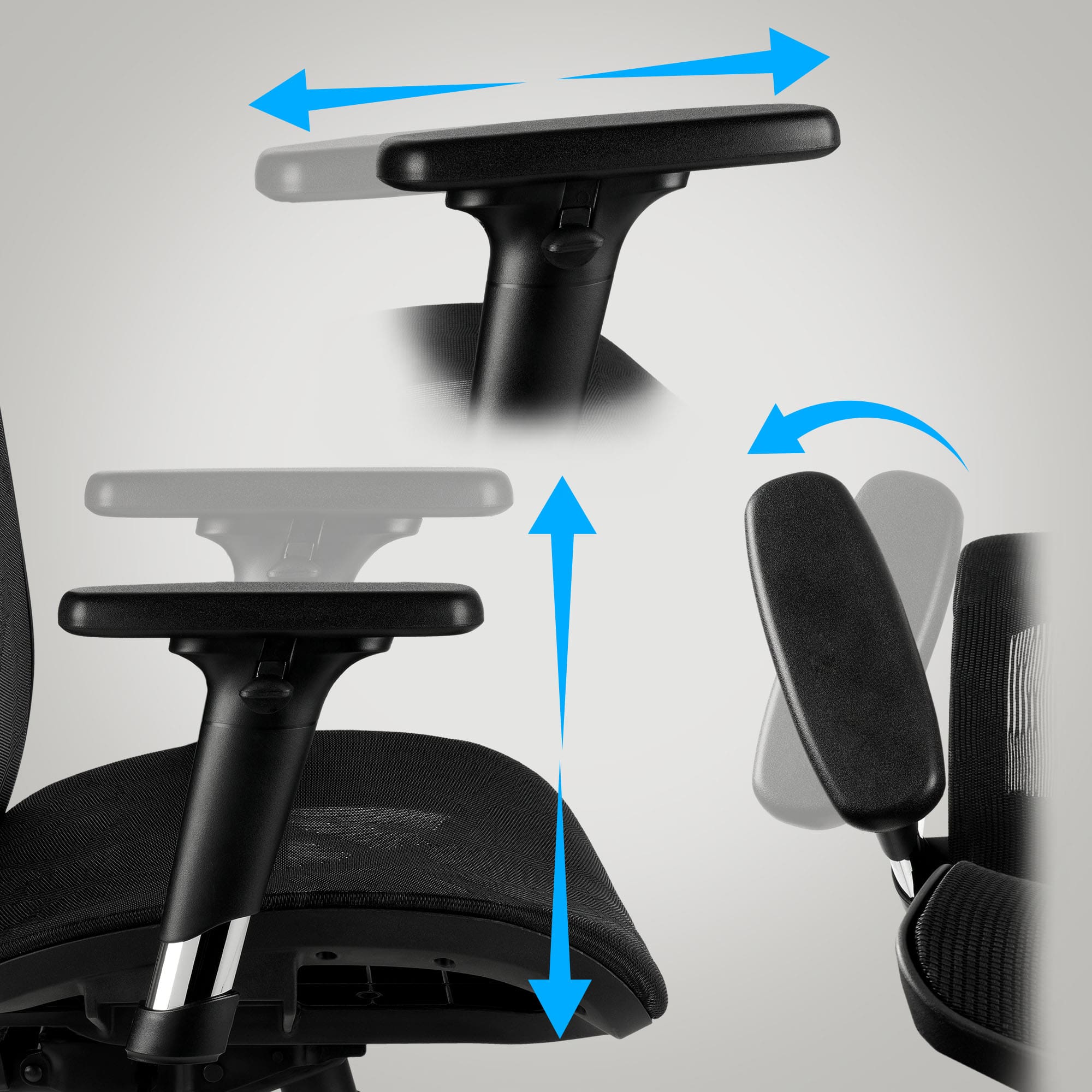 Fauteuil de bureau ergonomique rotatif Walker Hauteur et appui-tête ajustables