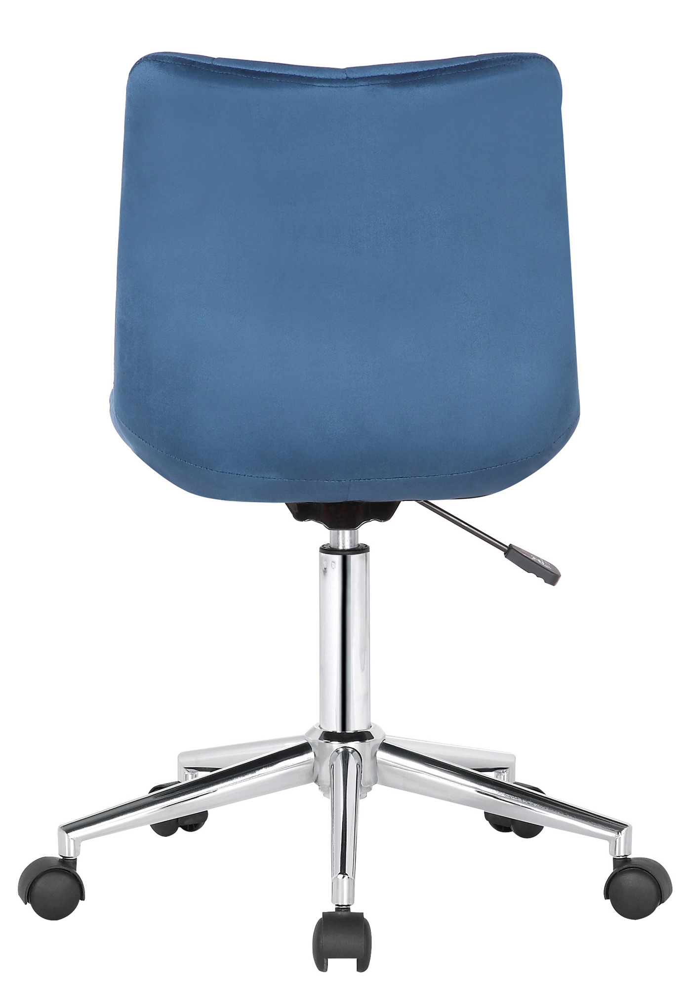 Chaise de bureau pivotant Medford en Velours avec Hauteur ajustable et Roulettes Bleu