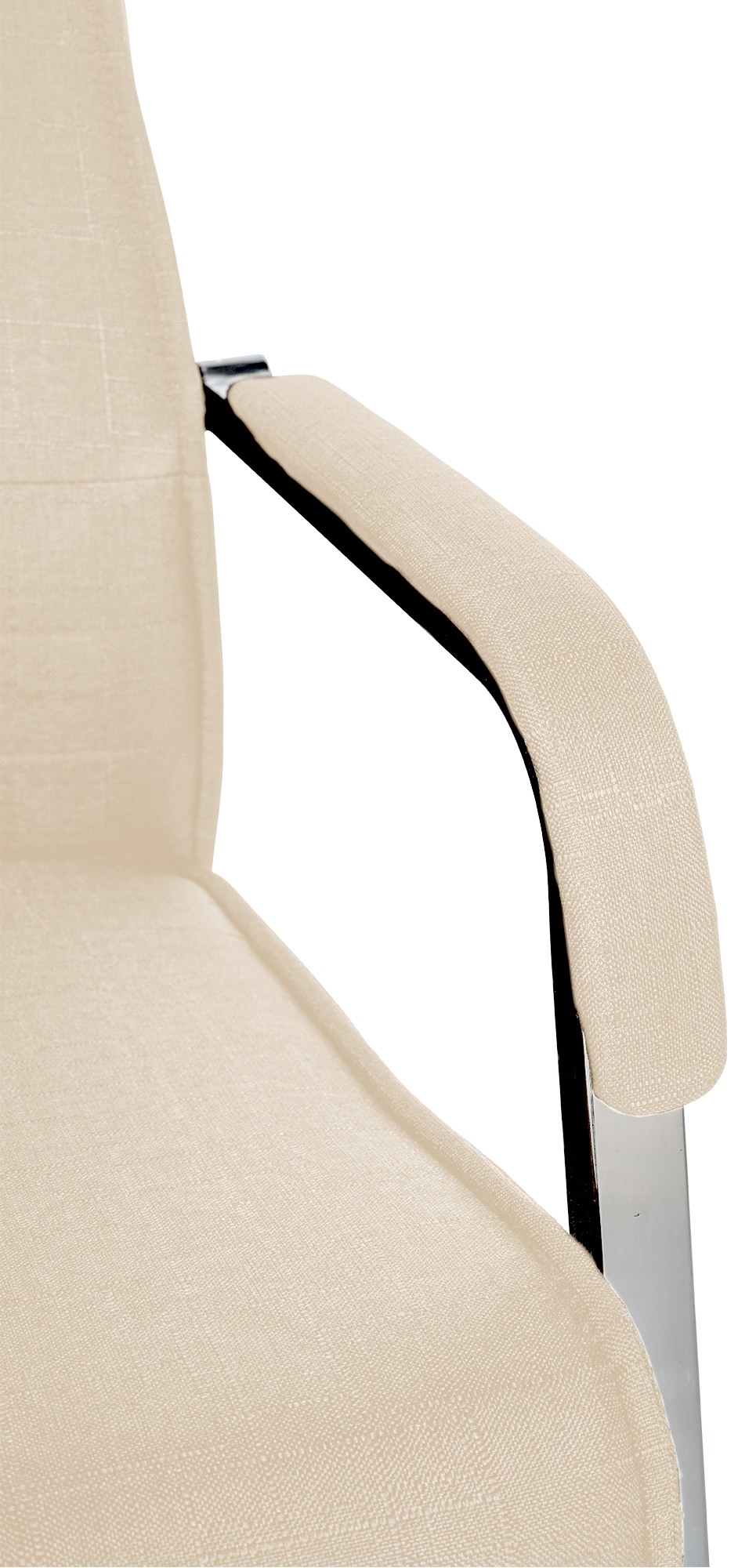 Chaise visiteur Hobart Crème Tissu