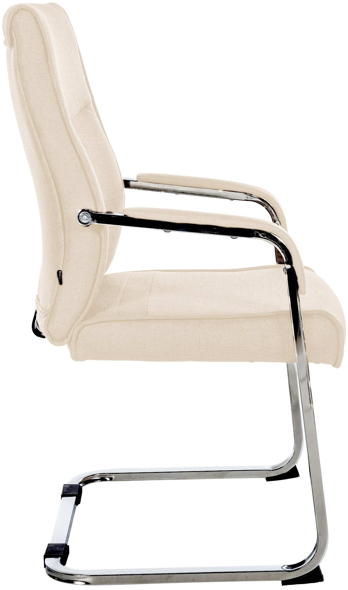 Chaise visiteur Hobart Crème Tissu